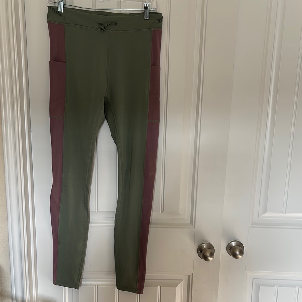 Fabletics Olive and Burgundy Leggings